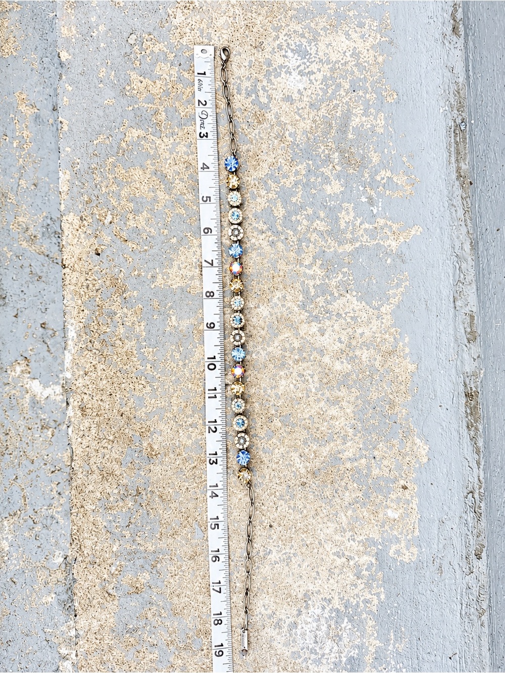 Mariana Swarvoski Crystal Blue Champagne Aurora Borealis Floral Necklace - Picture 8 of 11